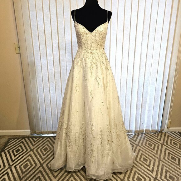 The Stephen Yearick Beaded Ivory Wedding Dress 6 - Picture 2 of 5